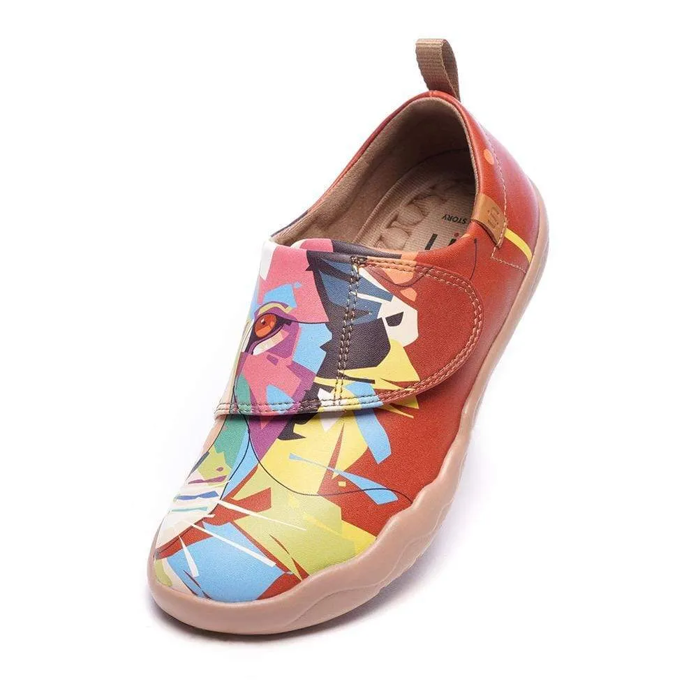 -Hello, Lion- Animal Design Painted Kids Casual Shoes