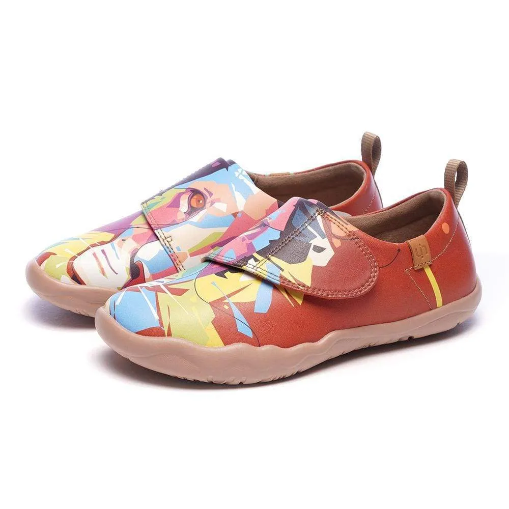 -Hello, Lion- Animal Design Painted Kids Casual Shoes