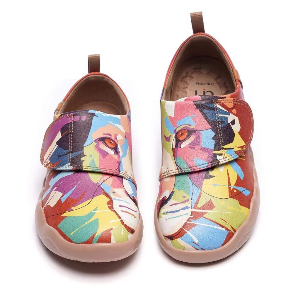 -Hello, Lion- Animal Design Painted Kids Casual Shoes