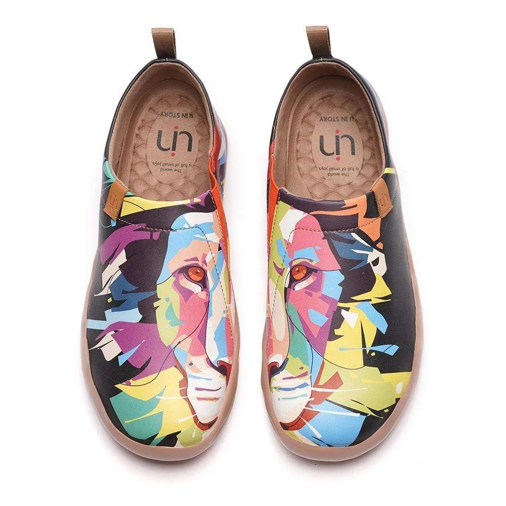 -Hello, Lion- Multicolored Flats For Men