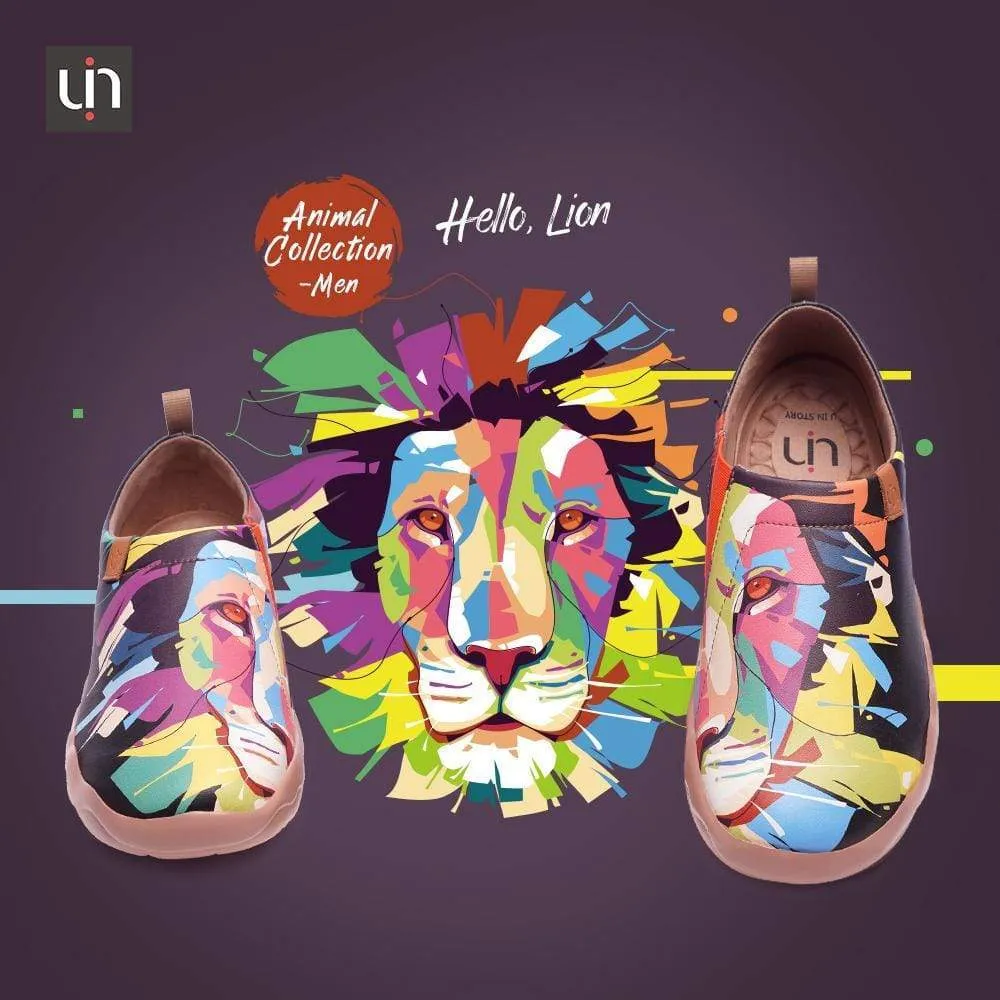-Hello, Lion- Multicolored Flats For Men