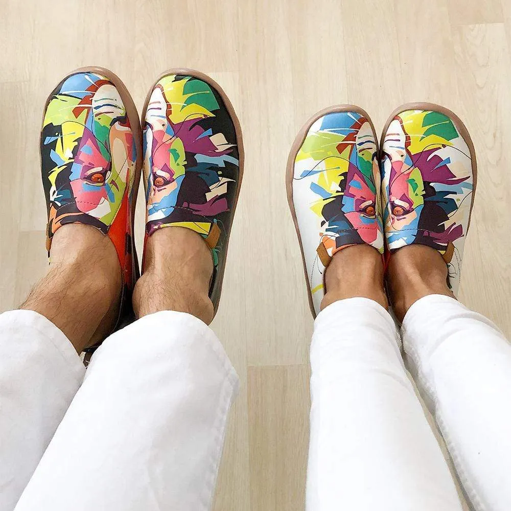-Hello, Lion- Multicolored Microfiber Leather Female Flats