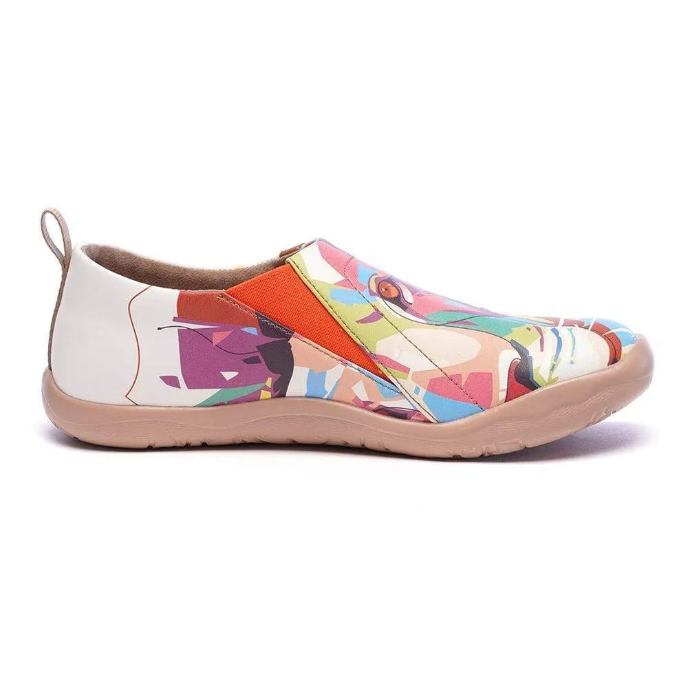 -Hello, Lion- Multicolored Microfiber Leather Female Flats