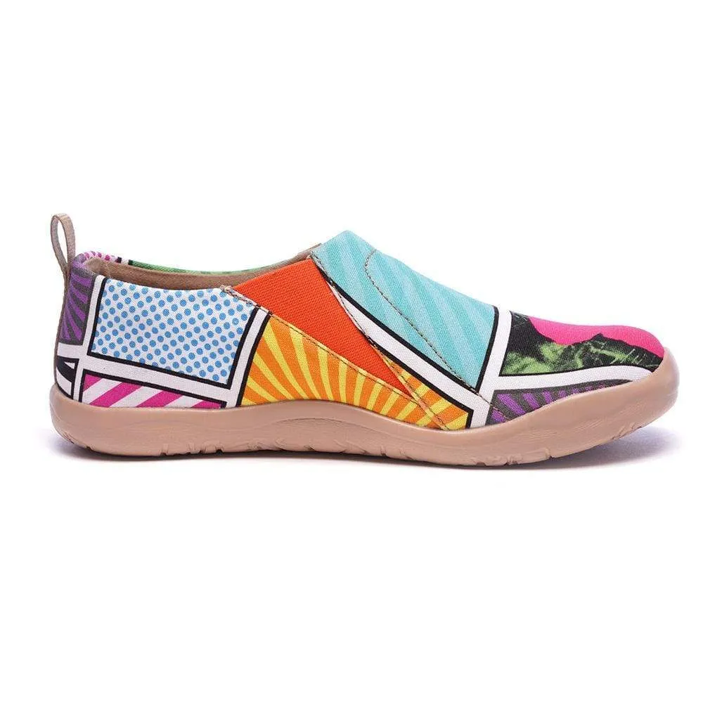 -Kiss On the Chic- Pop Art Female Casual Shoes