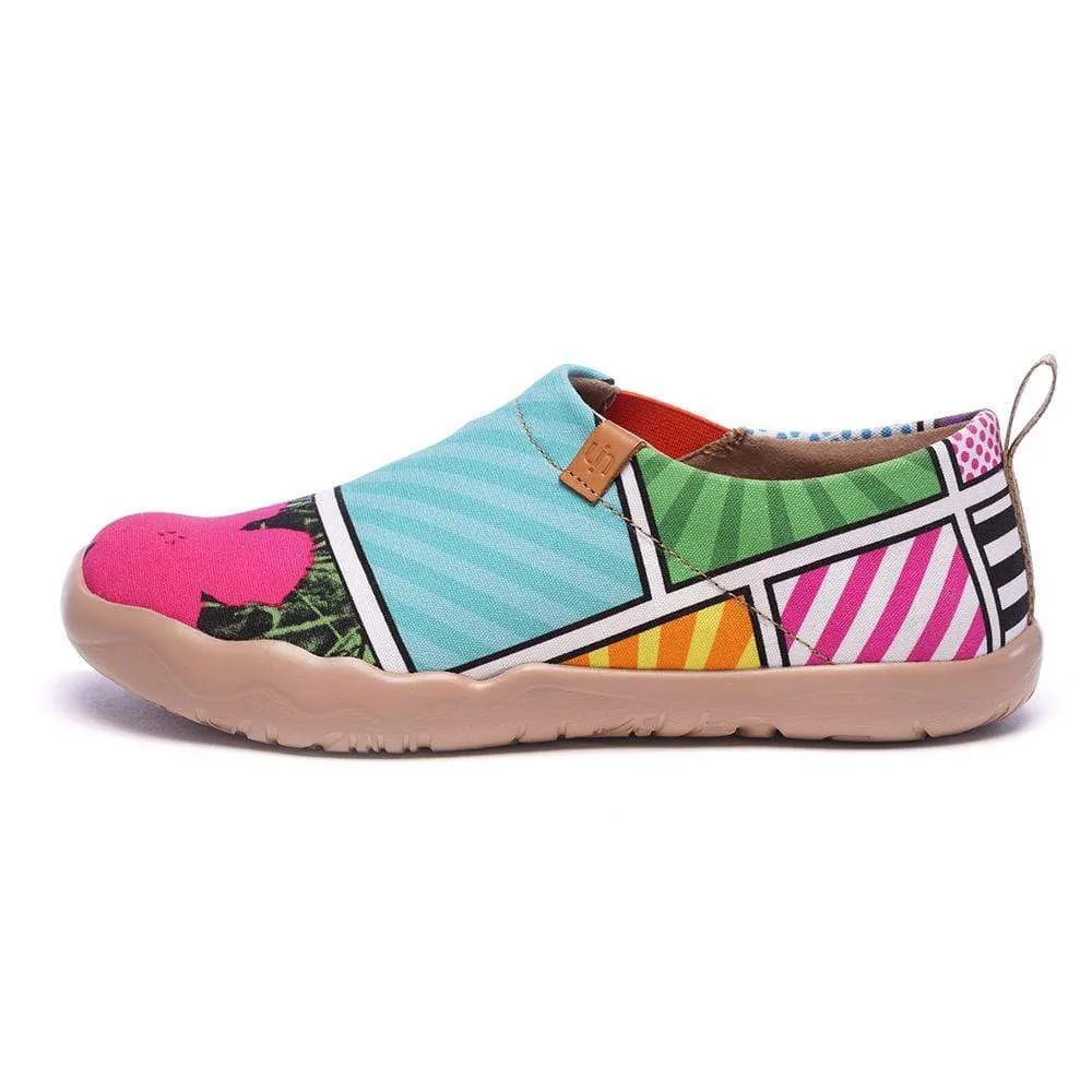 -Kiss On the Chic- Pop Art Female Casual Shoes