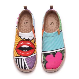 -Kiss On the Chic- Pop Art Female Casual Shoes
