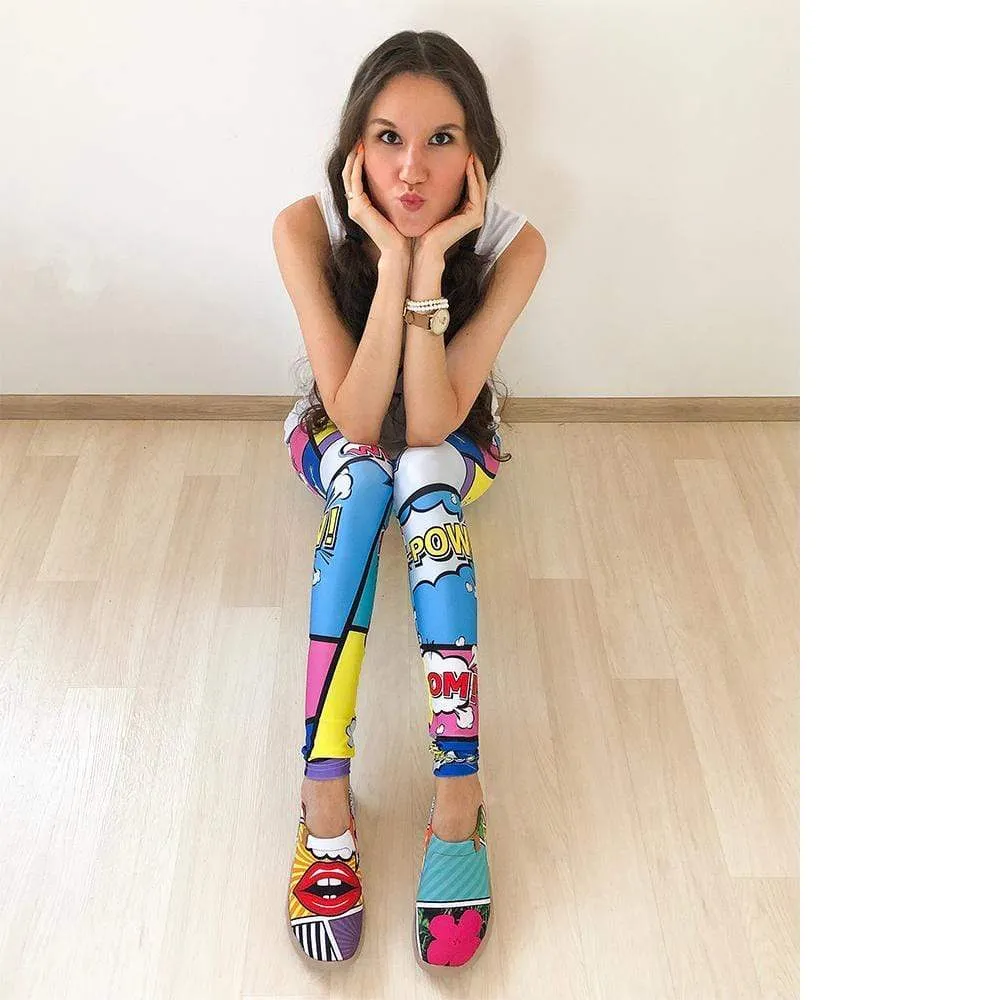 -Kiss On the Chic- Pop Art Female Casual Shoes
