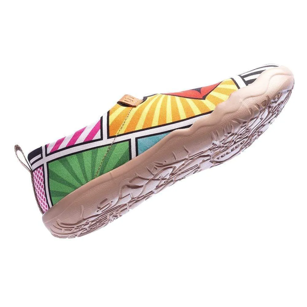 -Kiss On the Chic- Pop Art Female Casual Shoes