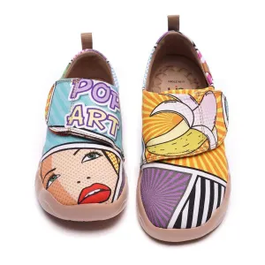-Pop Art- Trendy Cartoon Design Painted Kids Shoes
