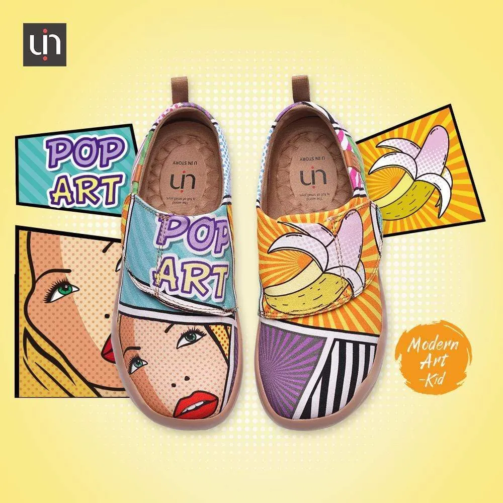 -Pop Art- Trendy Cartoon Design Painted Kids Shoes