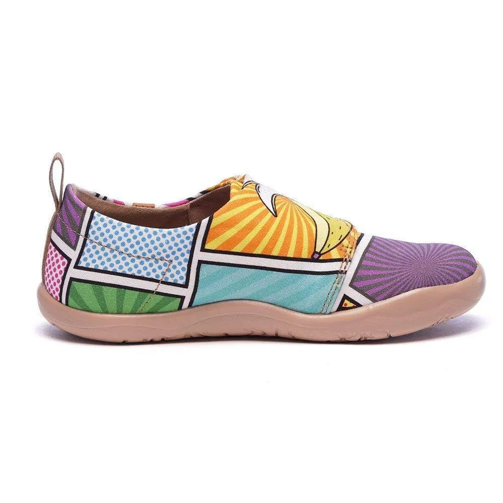 -Pop Art- Trendy Cartoon Design Painted Kids Shoes
