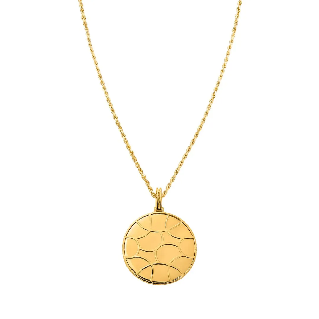 10k Yellow Gold Diamond Round Memory Pendant 3.24 Ctw