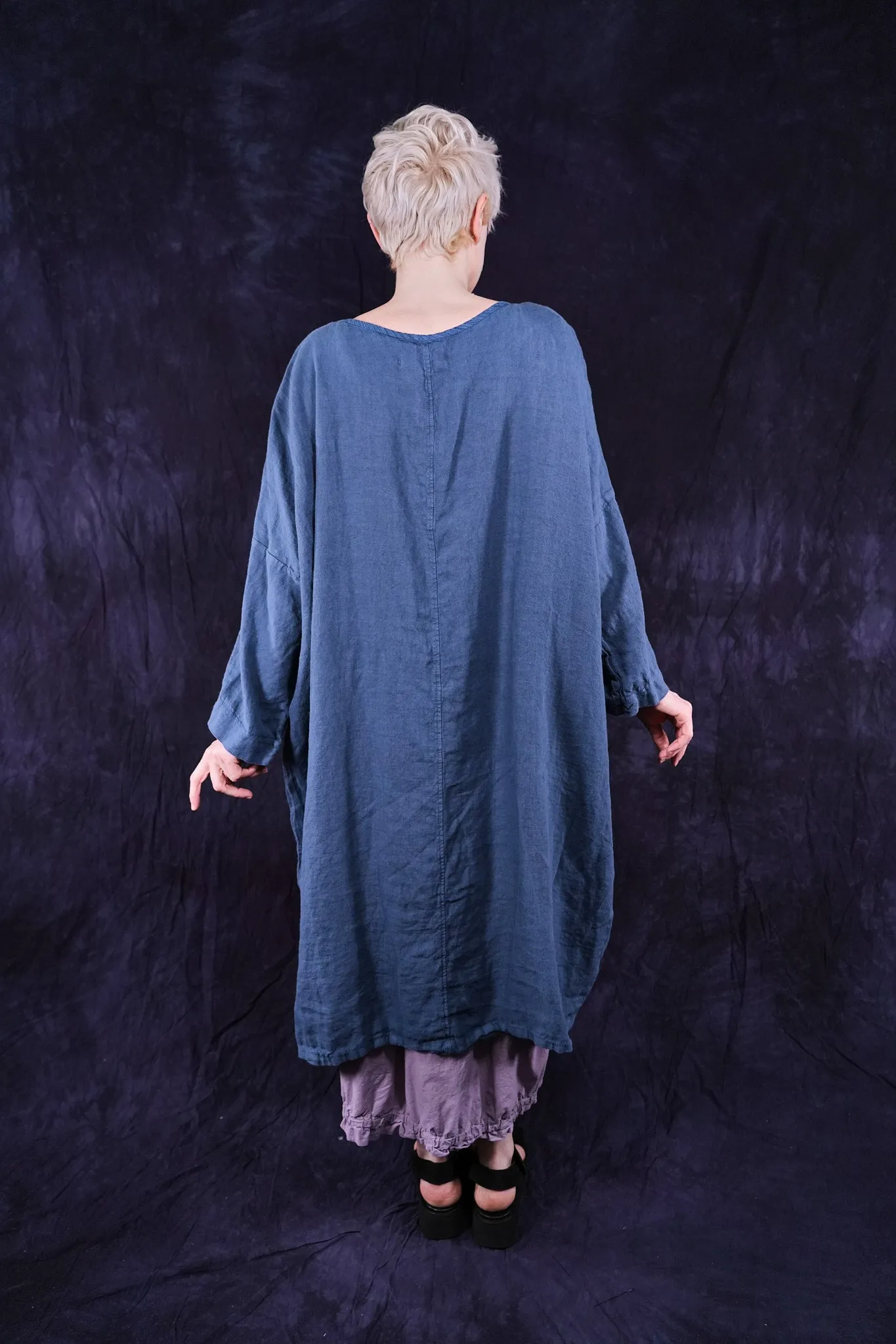 2210-2 Linen Gallery Dress Echo Blue-P