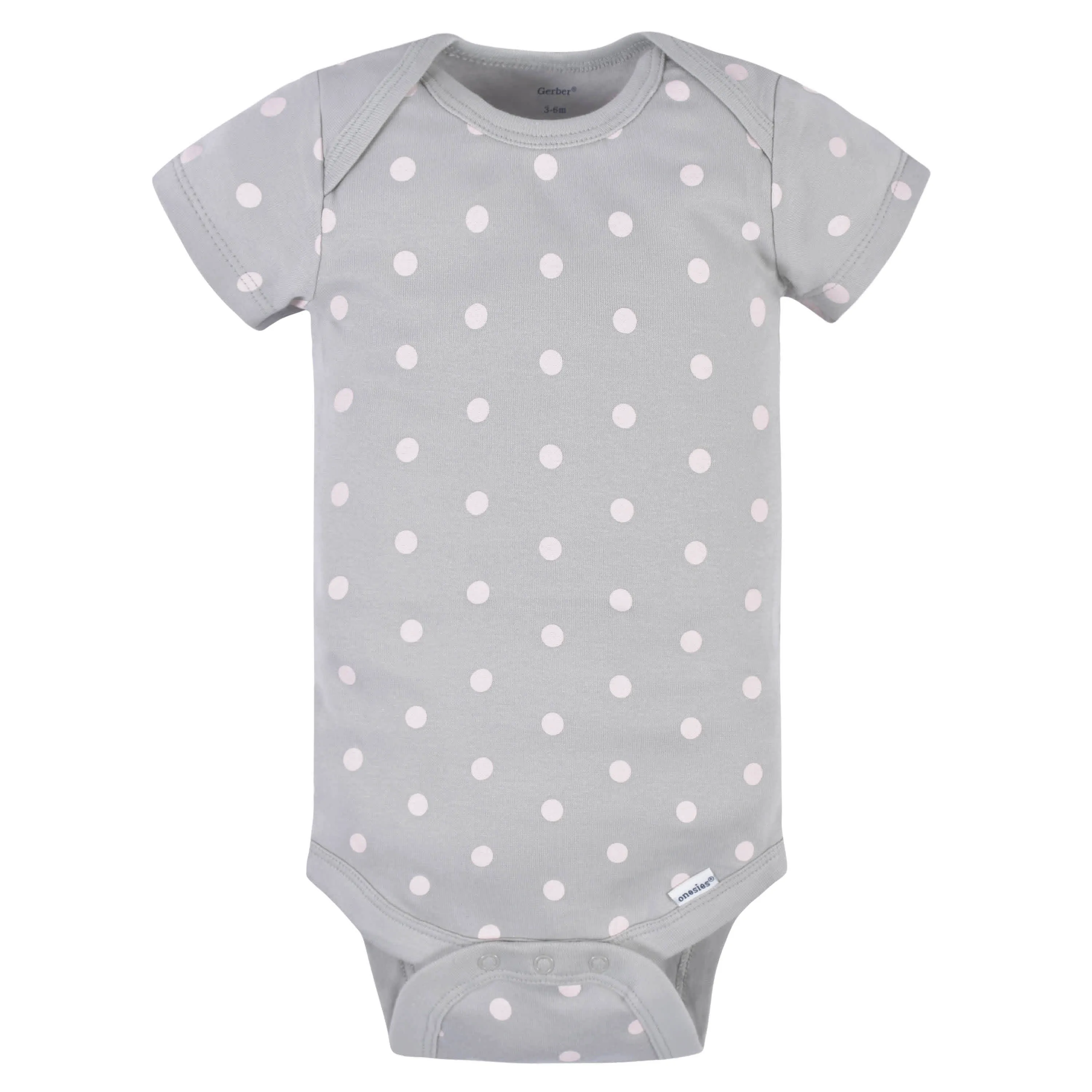 3-Pack Baby Girls Comfy Stretch Floral Leopard Short Sleeve Onesies® Bodysuits