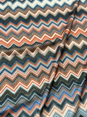 4-Way Stretch Mesh Fabric - Zigzag Pattern Material