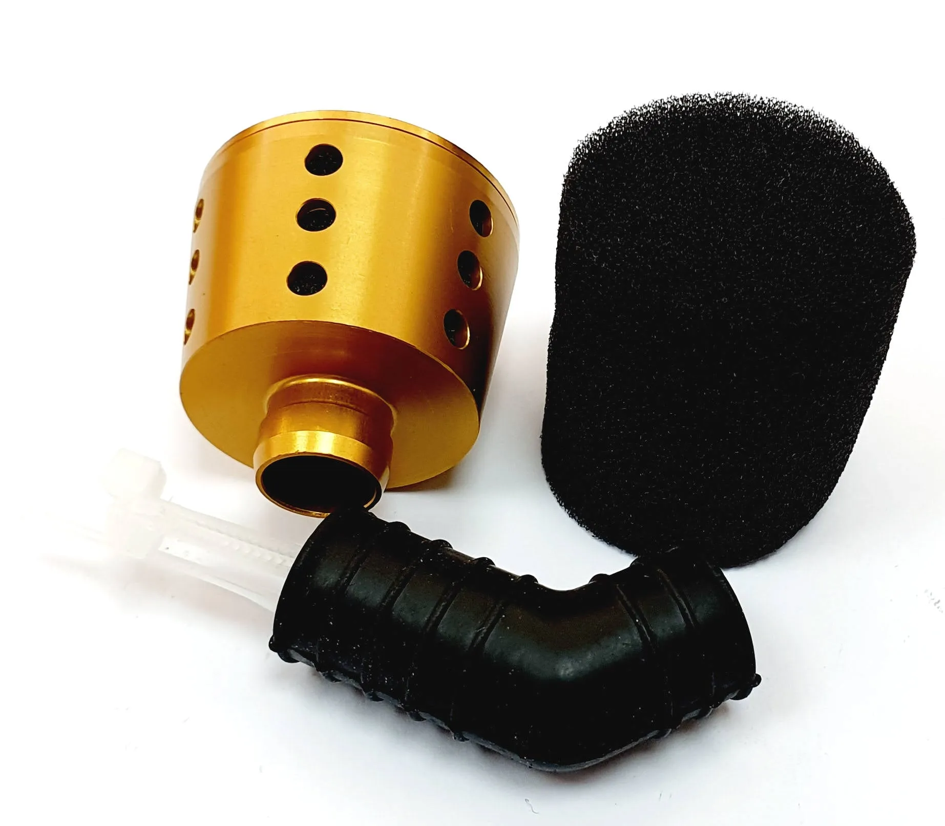 51710A 1/10 Alloy Taper RC Nitro Engine Air Filter Gold