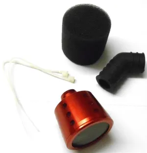 51710R 1/10 Scale Alloy Taper RC Buggy Engine Air Filter   Sponge Red L Tube