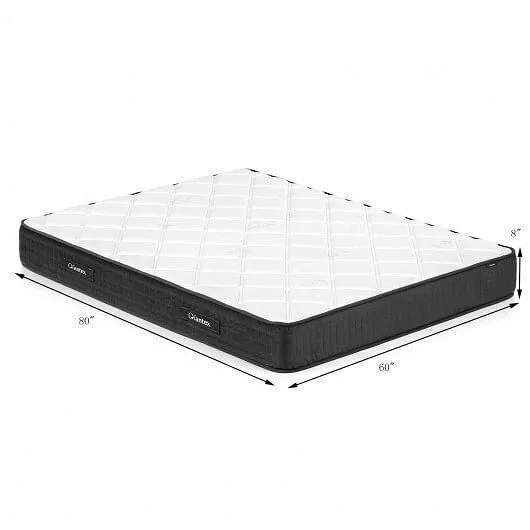 8 Inch Breathable Memory Foam Bed Mattress Medium Firm for Pressure Relieve-Quee