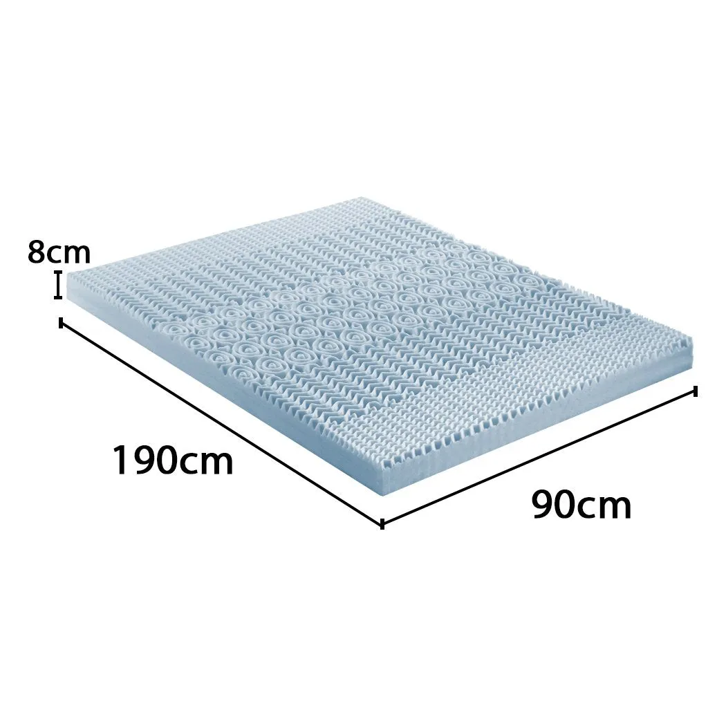 8cm Bedding Cool Gel Memory Foam Bed Mattress Topper Bamboo Cover Single
