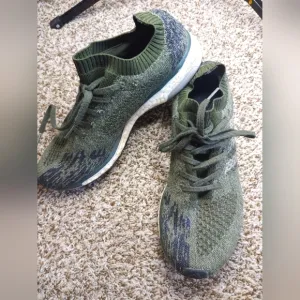 Adidas Adizero Prime Olive Green Knit Jersey Sneaker Shoes Men's Size 7.5