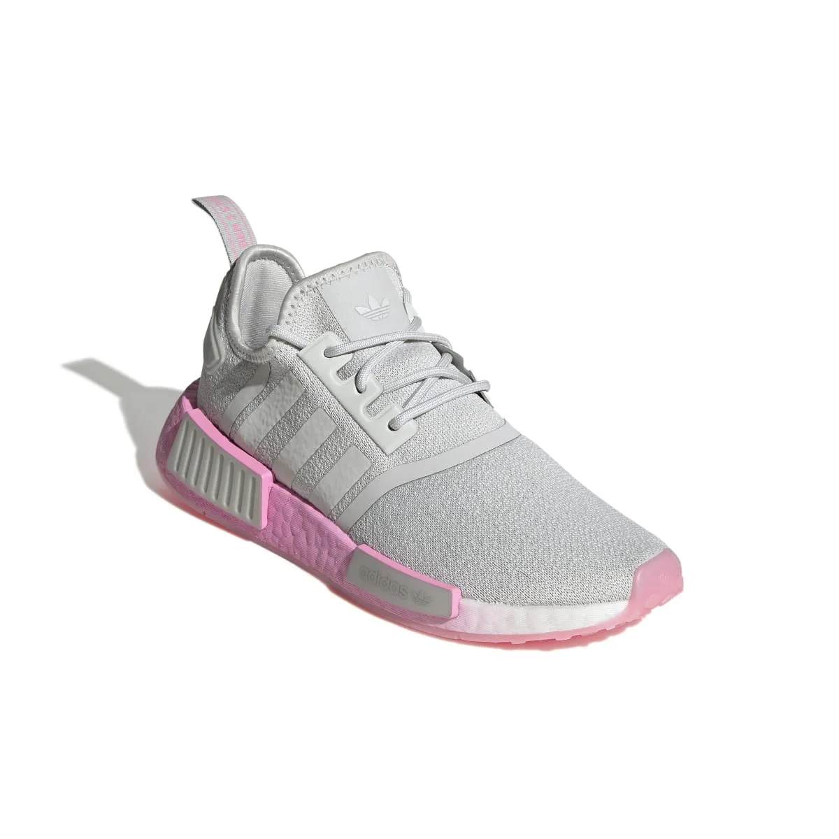ADIDAS GW9462 NMD_R1 WMN'S (Medium) Grey/Pink/White Stretch Fabric Running Shoes
