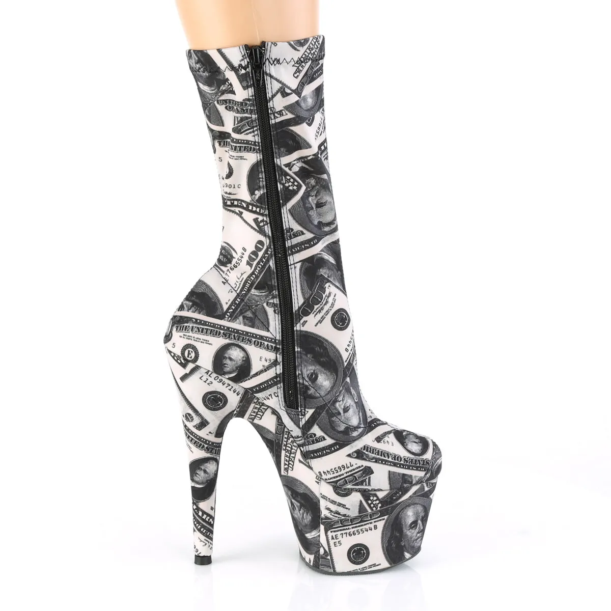 ADORE-1002DP  White-Black Stretch Fabric /White-Black Fabric