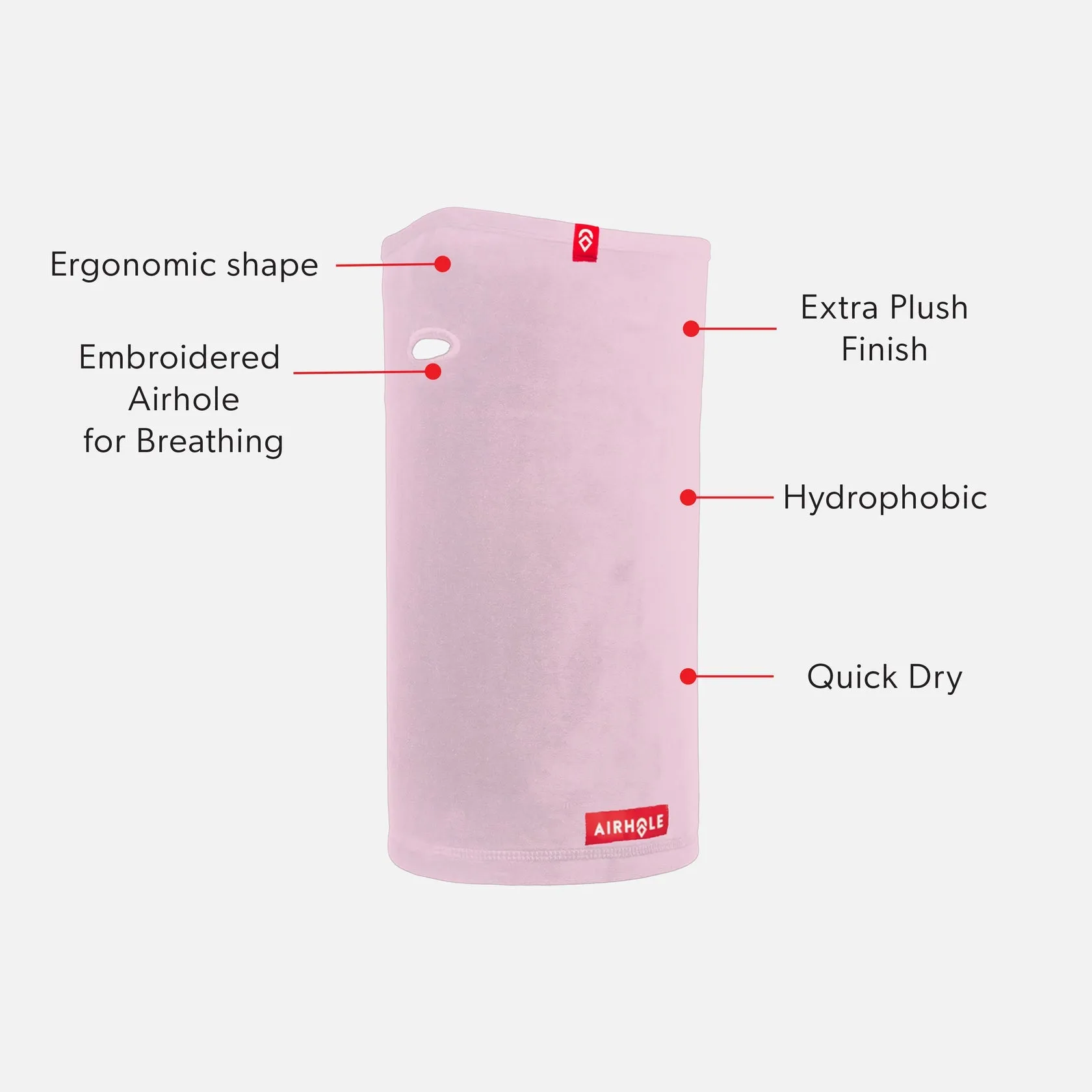 Airhole Airtube Ergo Junior Milk Fleece Facemask - Dew