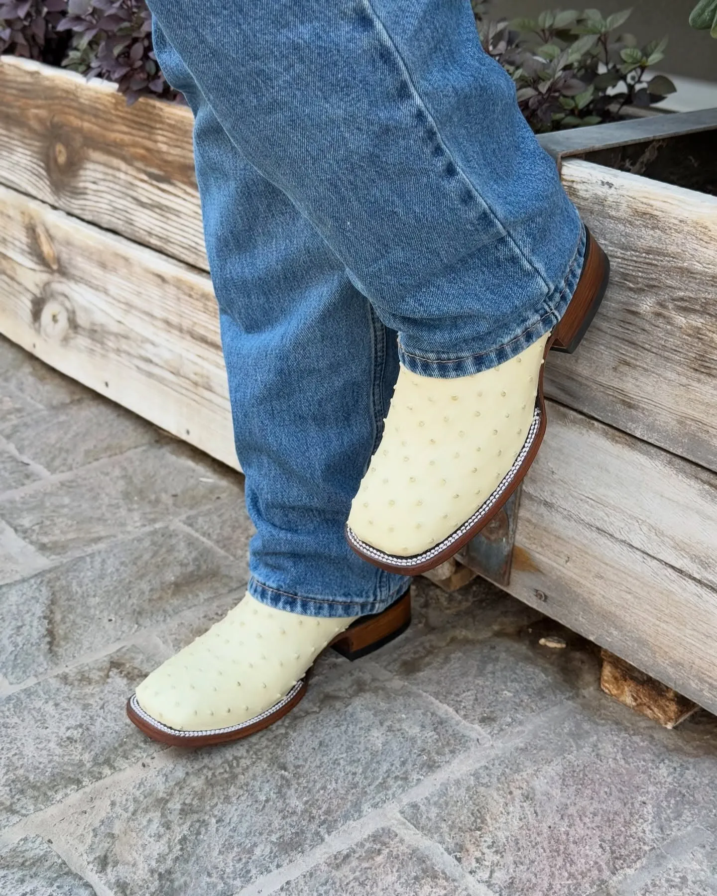 Alaska Ostrich Skin Cowboy Boots