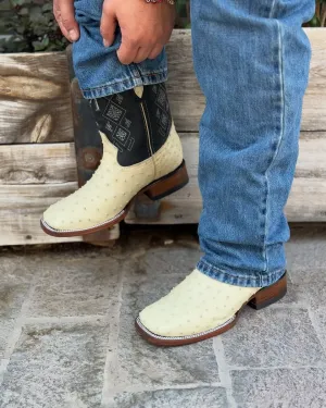 Alaska Ostrich Skin Cowboy Boots