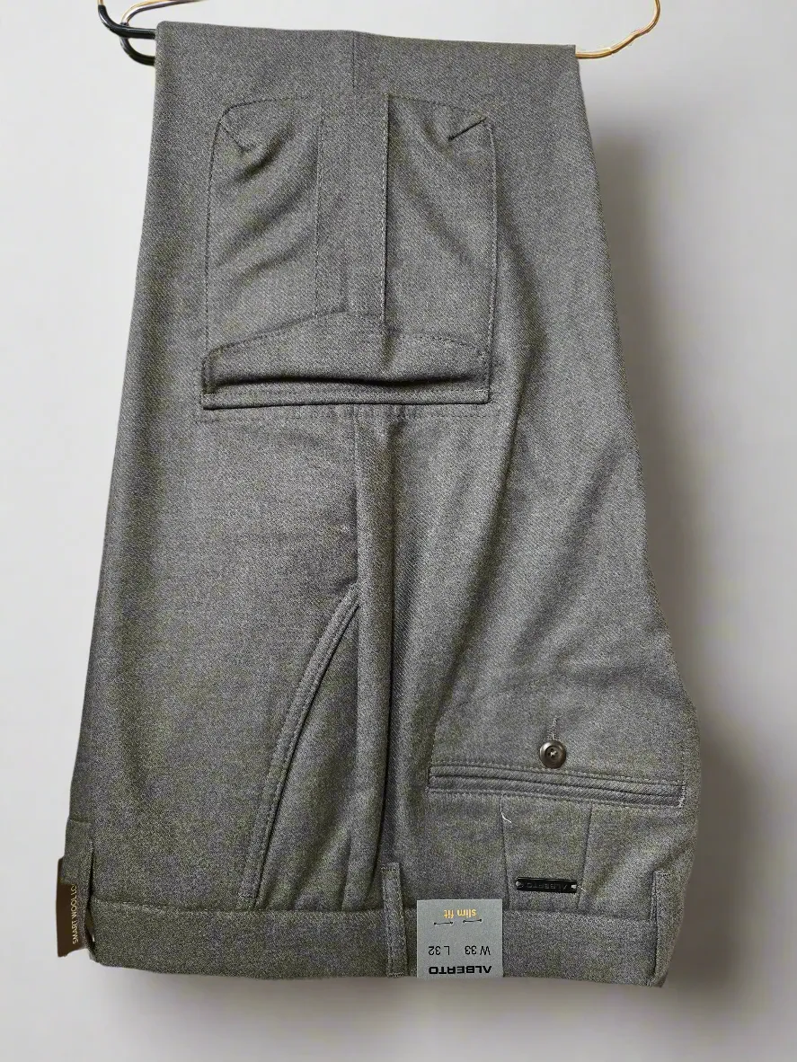 Alberto Cargo Wind Flannel Pant Brown