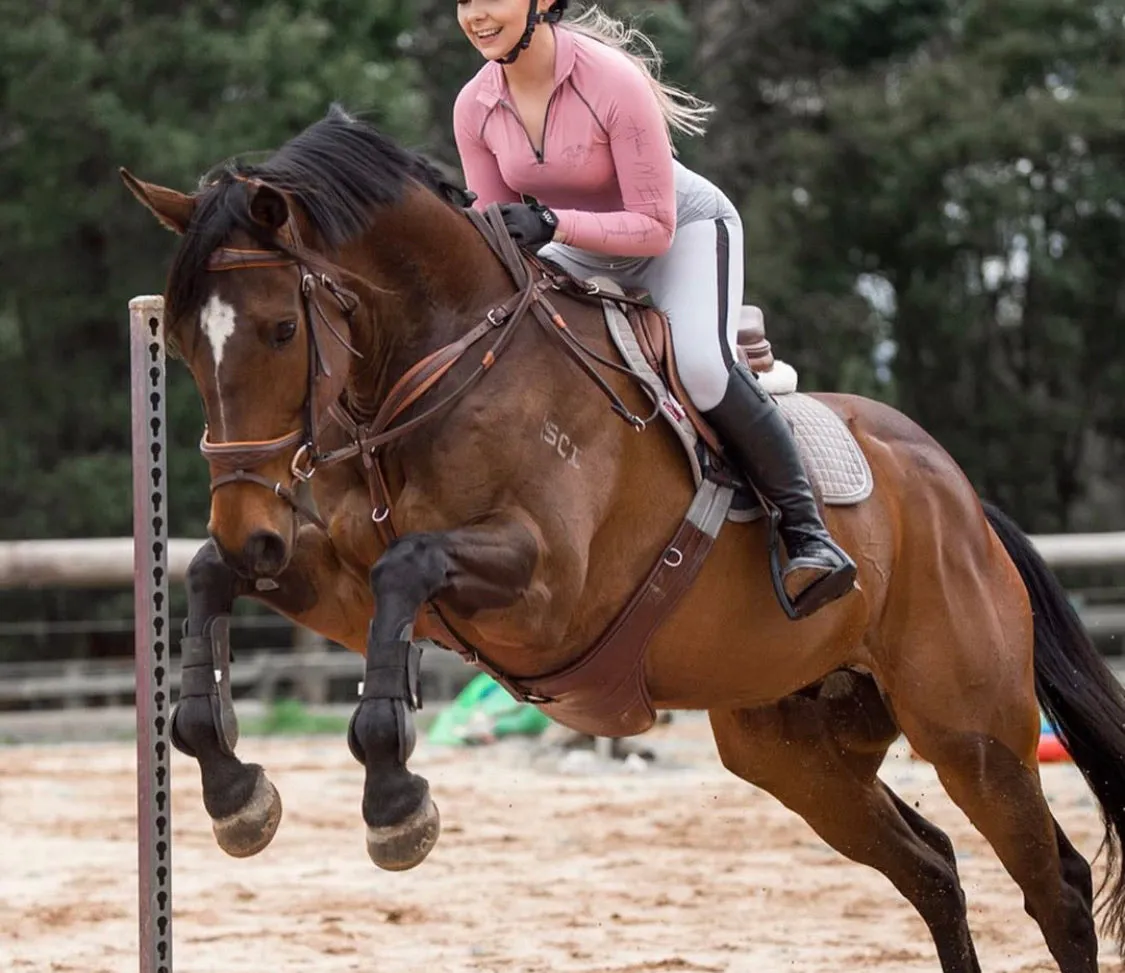 Amber M Eventing x HLH Collab Base layer in Blush Pink