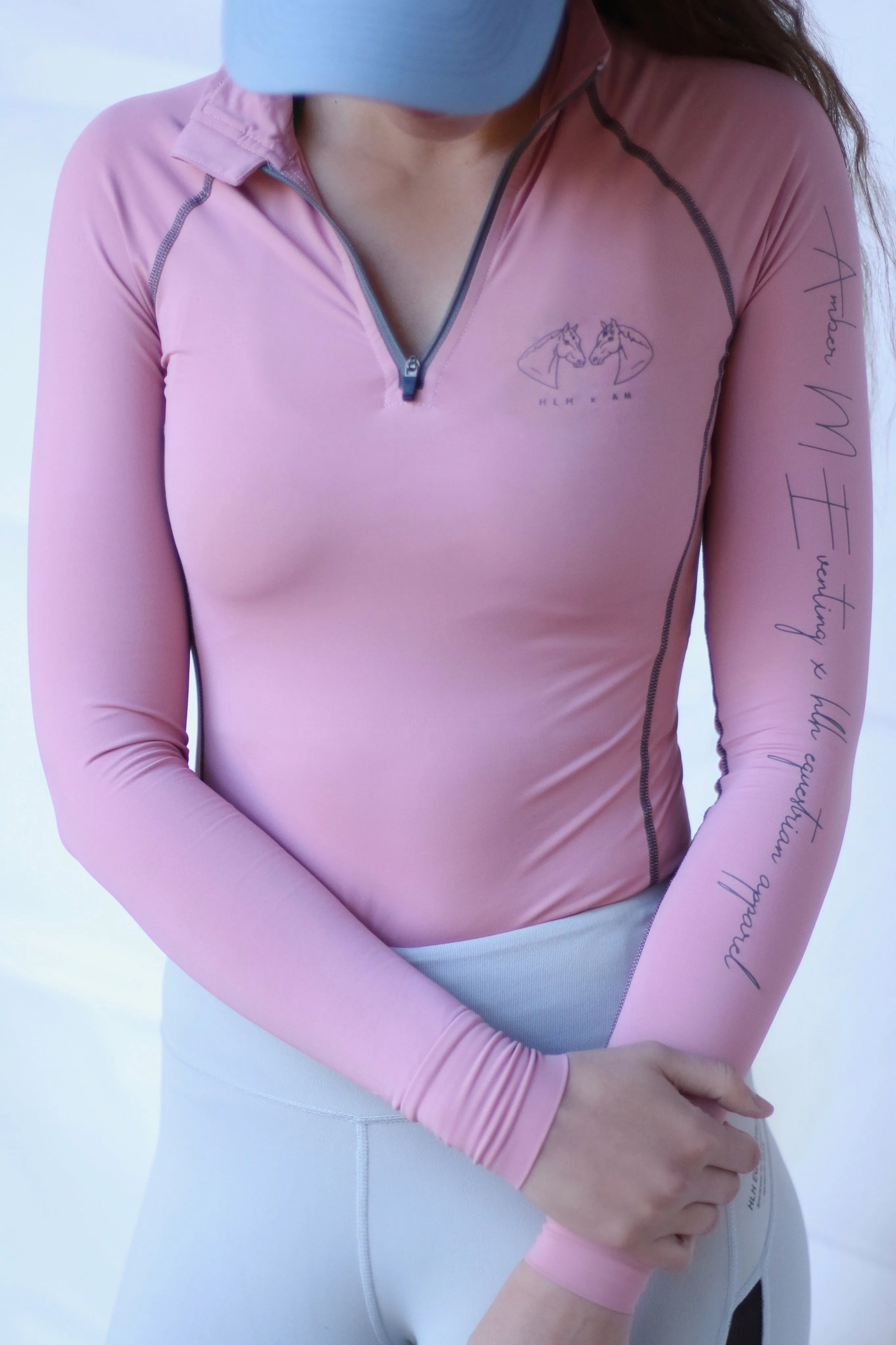 Amber M Eventing x HLH Collab Base layer in Blush Pink