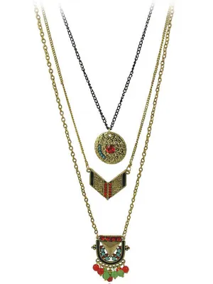 Ancient Silver Special Vintage Multi-layer Necklace