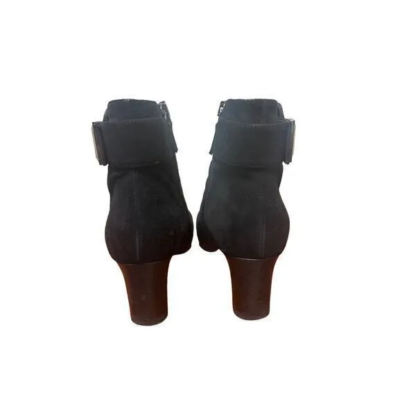 Aquatalia Women's Daniella Weatherproof Suede‎ Booties in Black Size 5.5