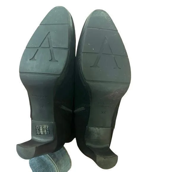 Aquatalia Women's Daniella Weatherproof Suede‎ Booties in Black Size 5.5