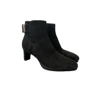 Aquatalia Women's Daniella Weatherproof Suede‎ Booties in Black Size 5.5
