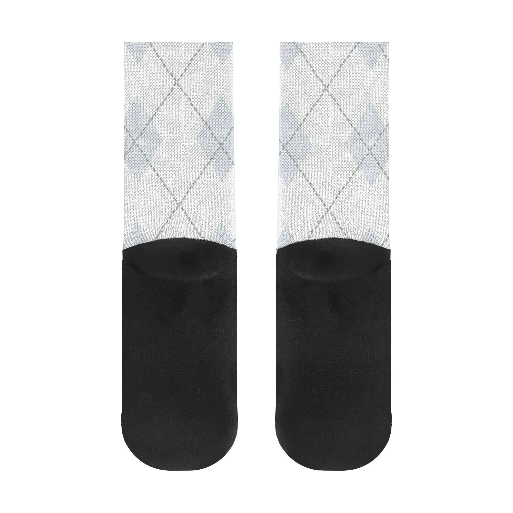 Argyle Pattern Crew Socks