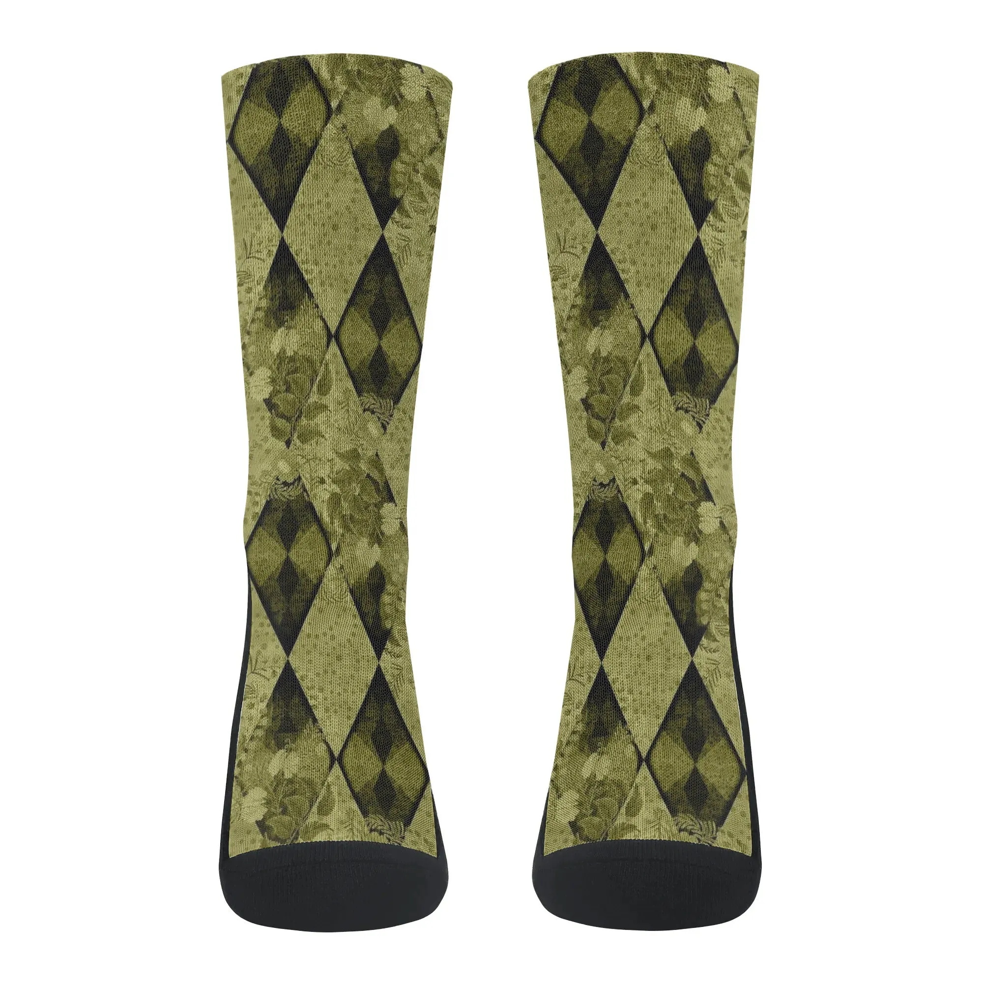 Argyle Pattern Crew Socks