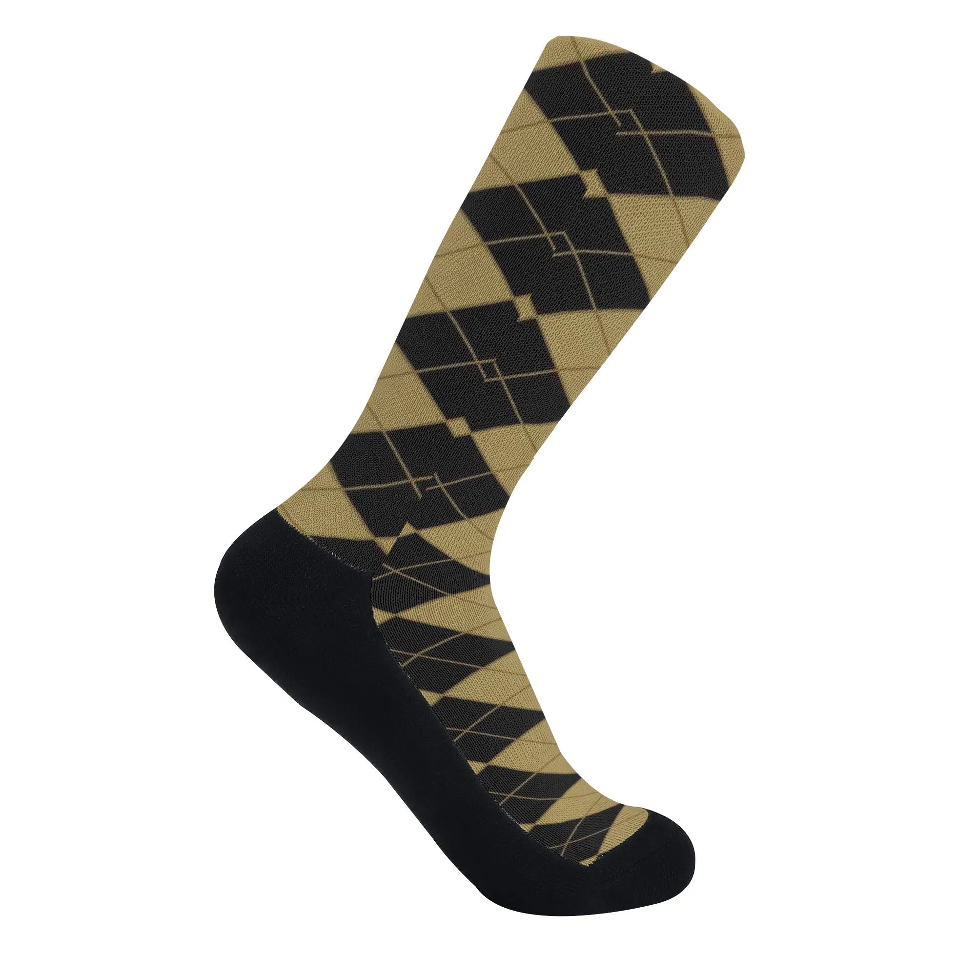 Argyle Pattern Crew Socks