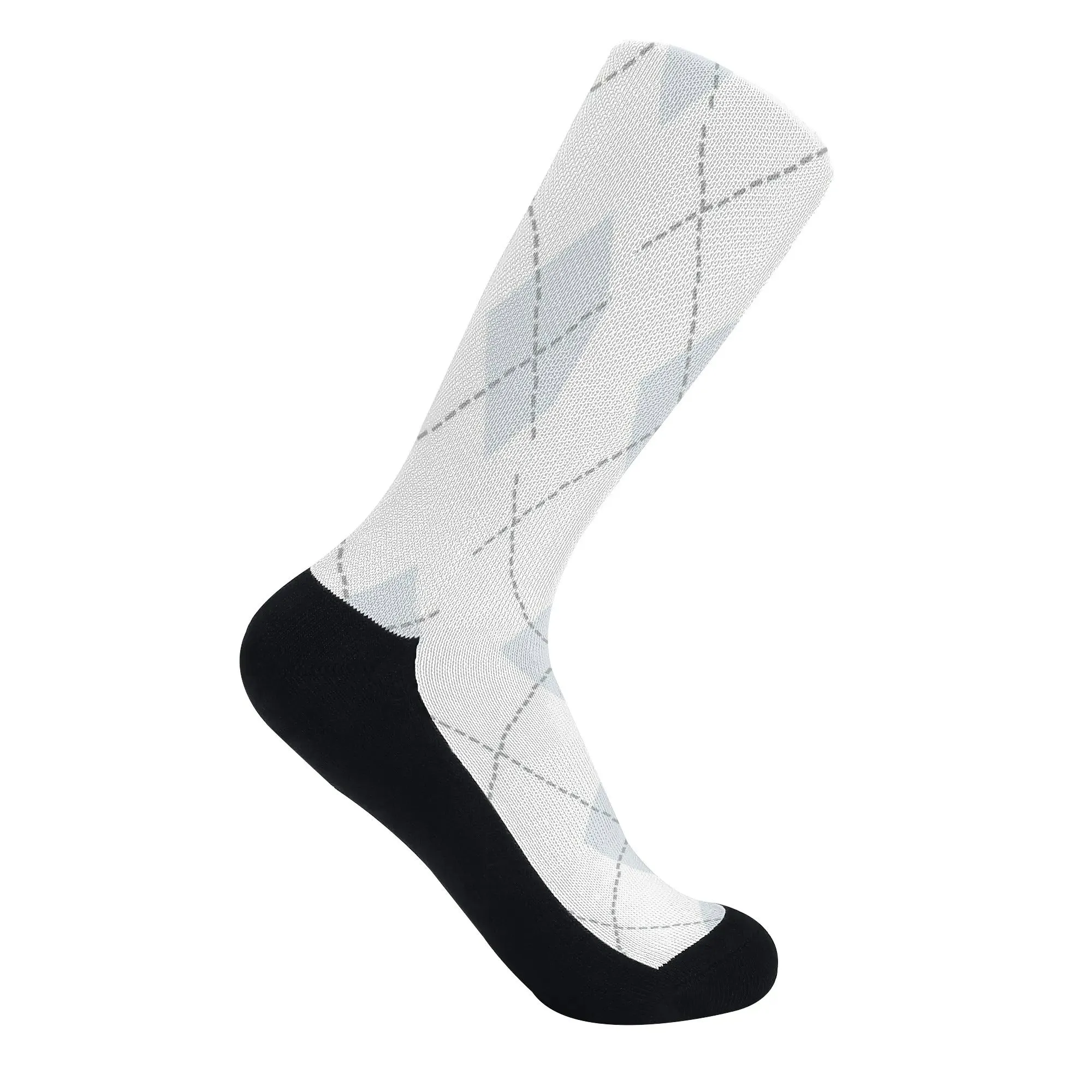 Argyle Pattern Crew Socks