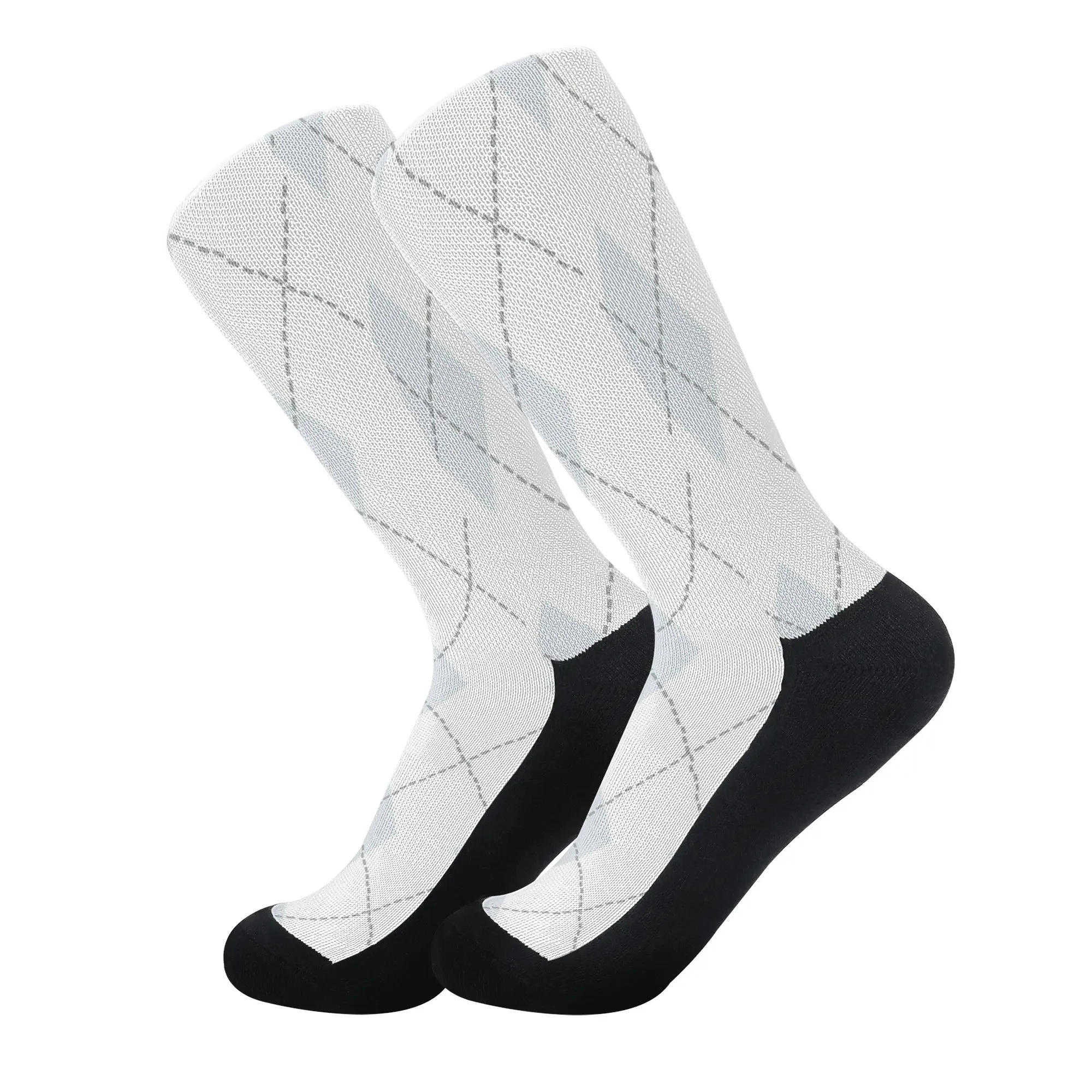 Argyle Pattern Crew Socks