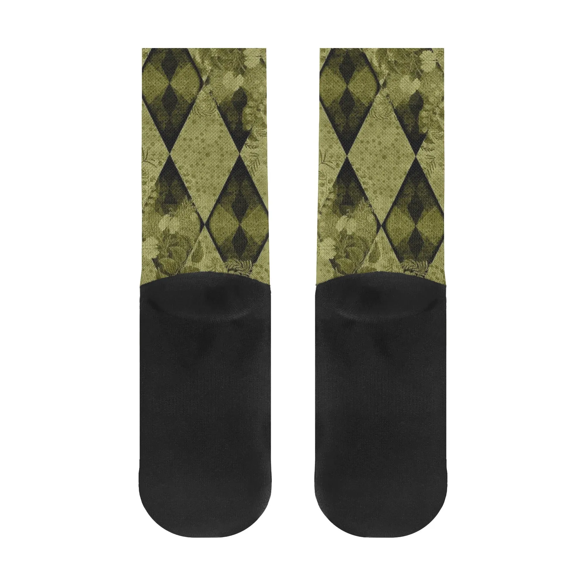 Argyle Pattern Crew Socks