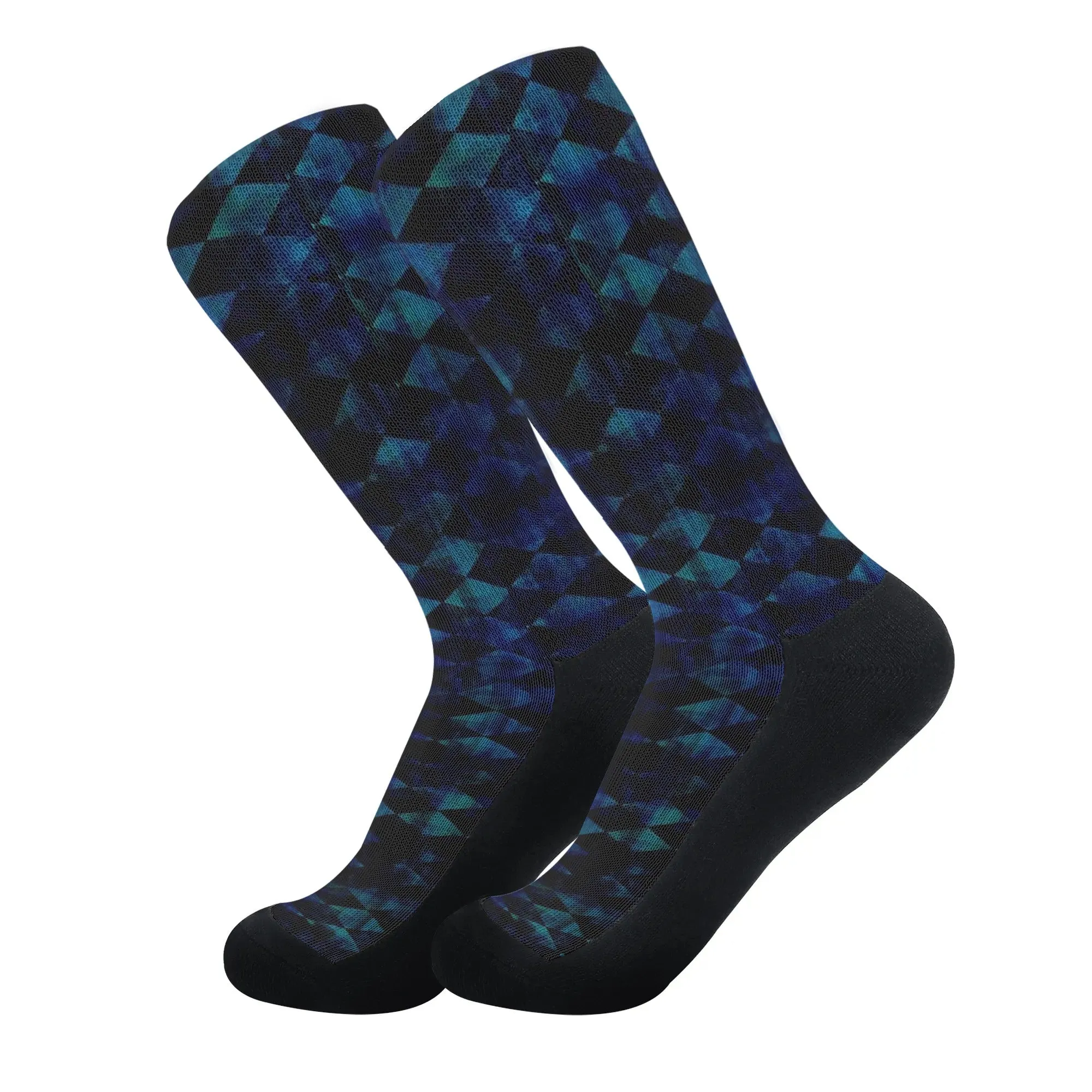 Argyle Pattern Crew Socks