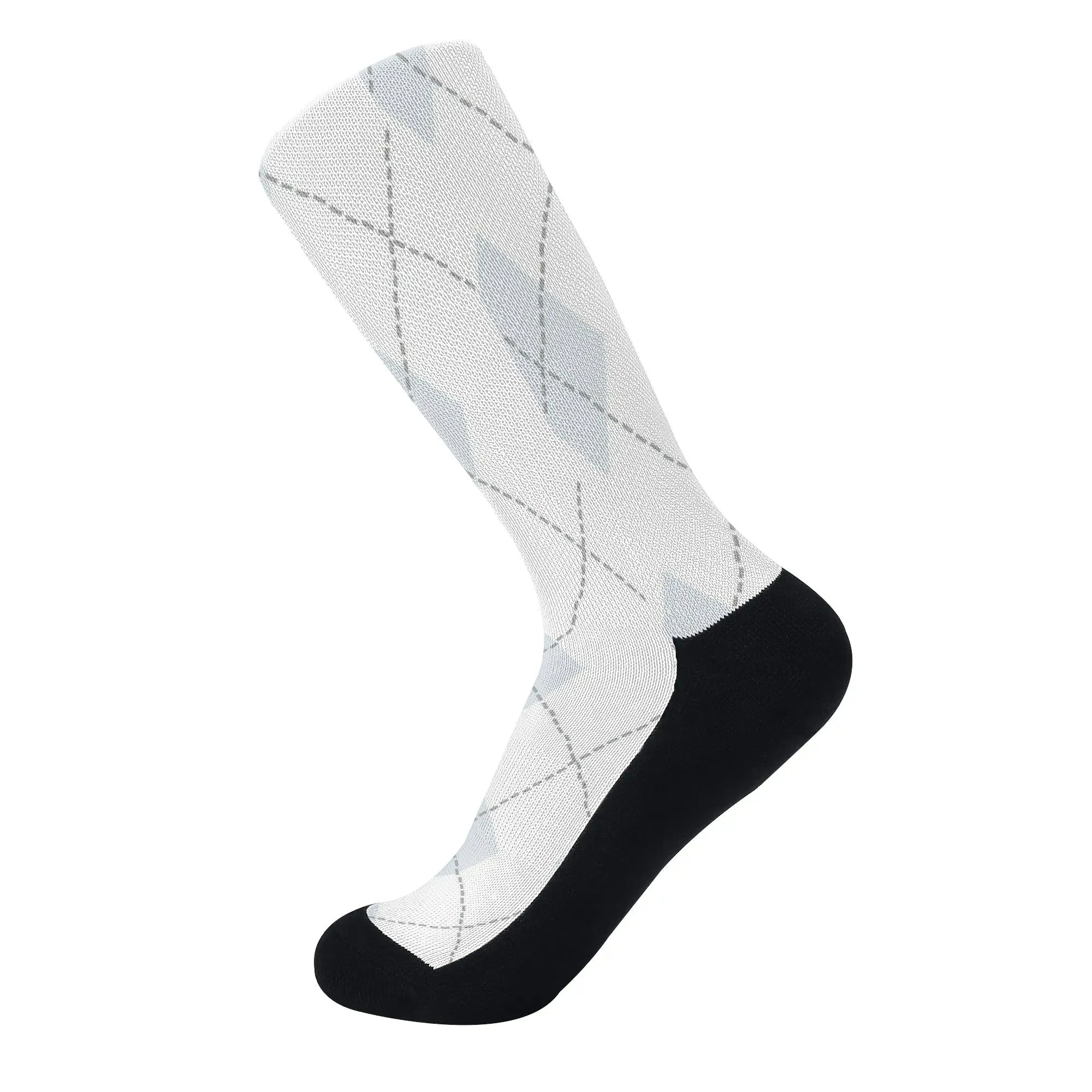 Argyle Pattern Crew Socks