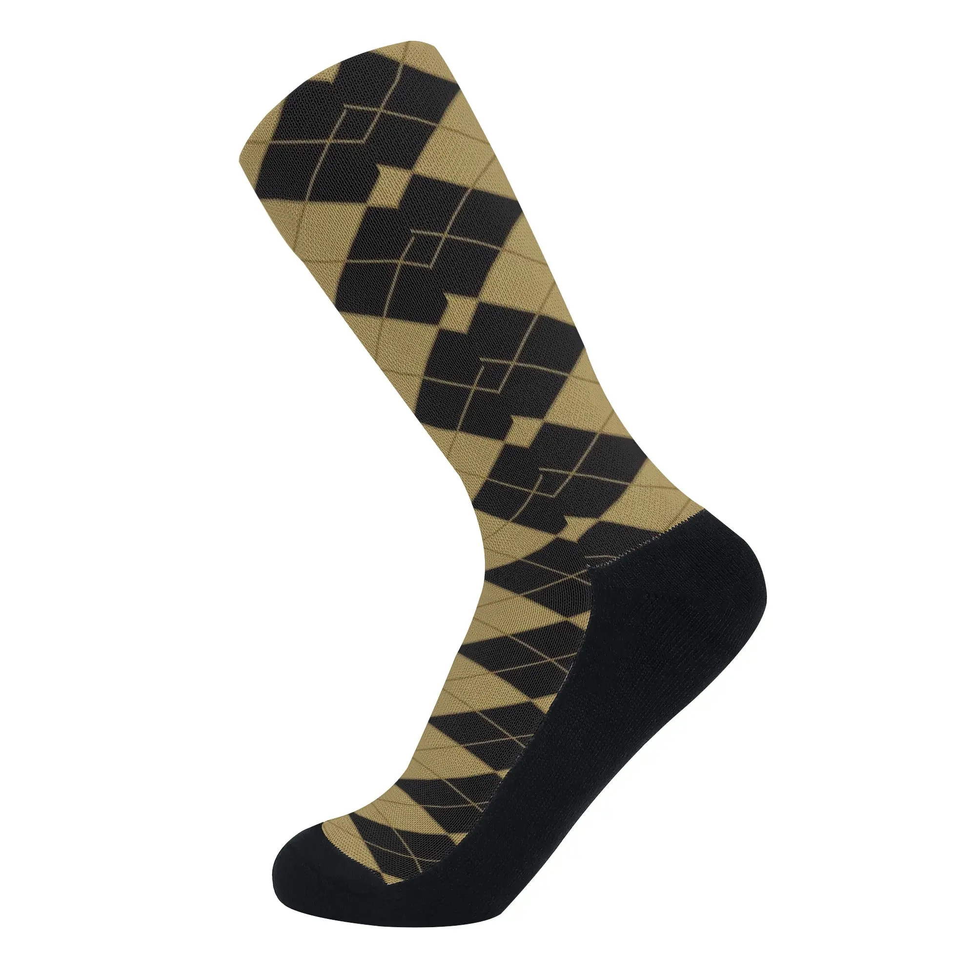 Argyle Pattern Crew Socks