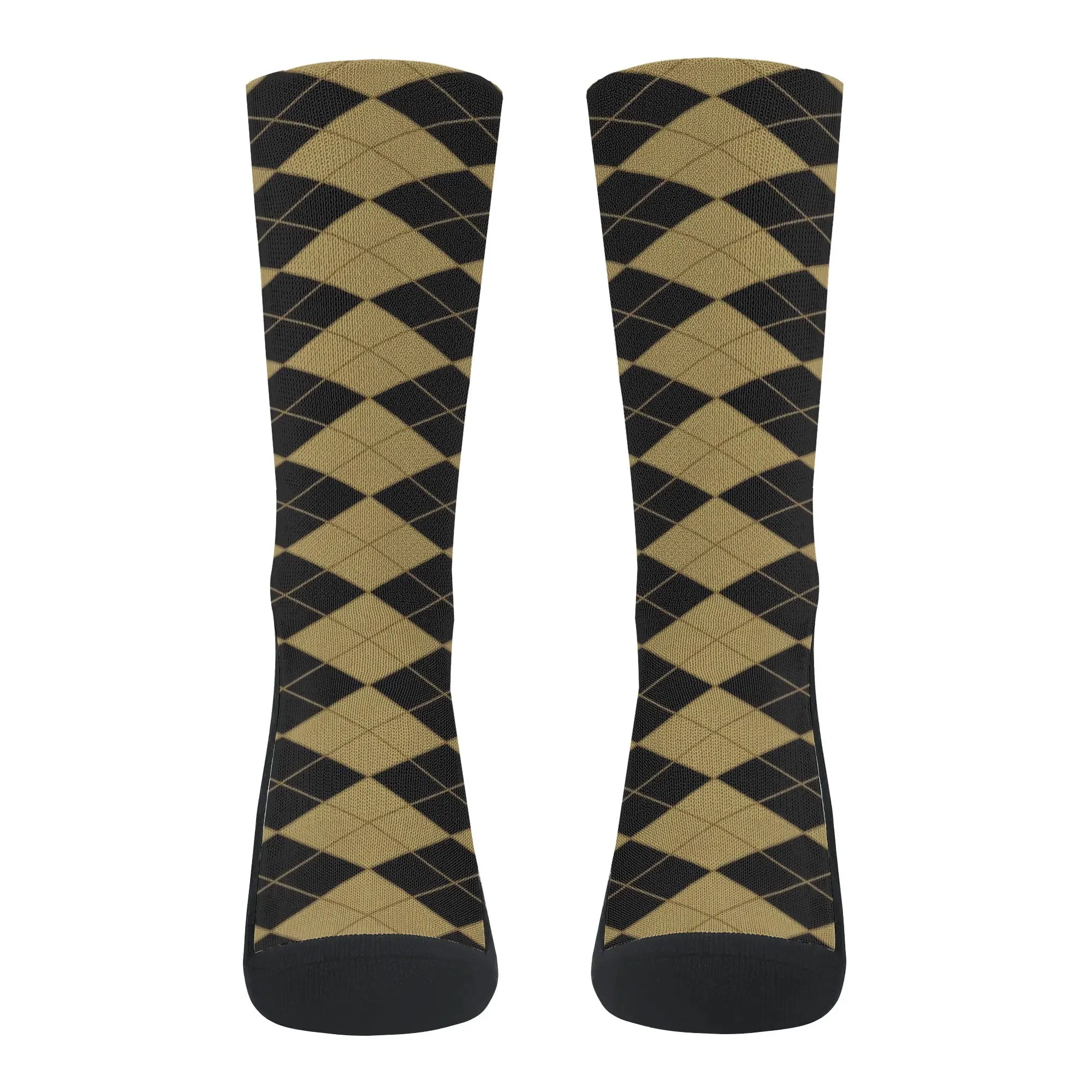 Argyle Pattern Crew Socks