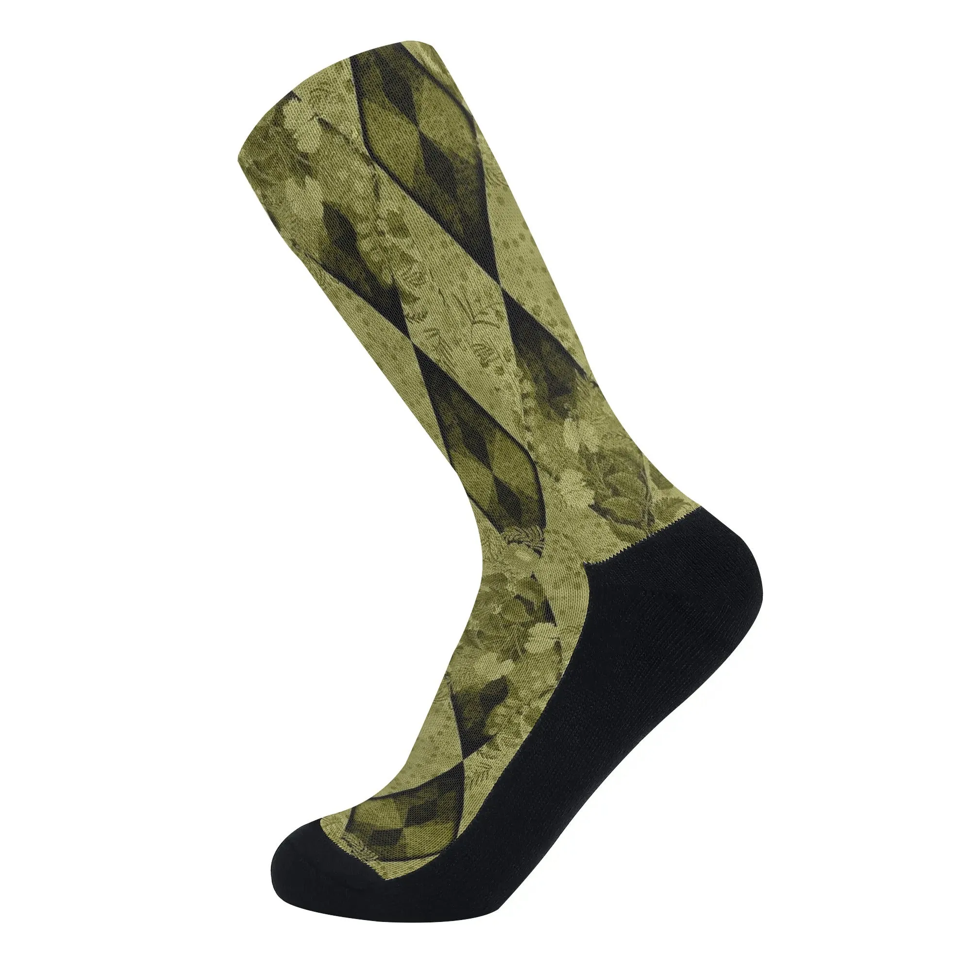 Argyle Pattern Crew Socks