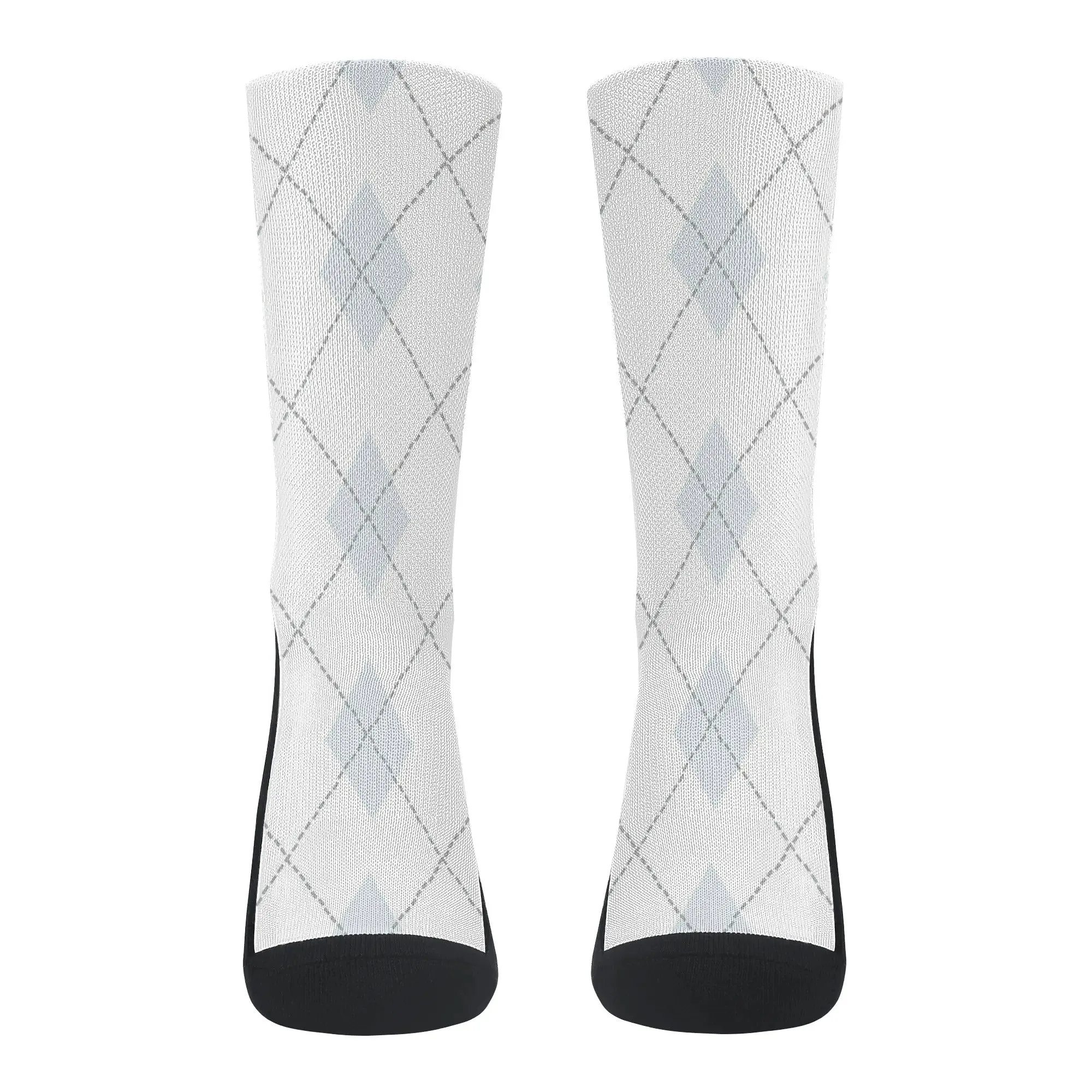 Argyle Pattern Crew Socks
