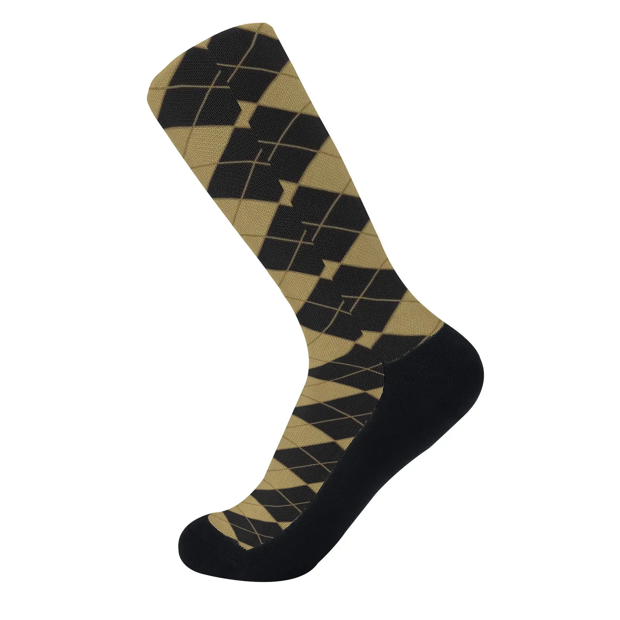 Argyle Pattern Crew Socks