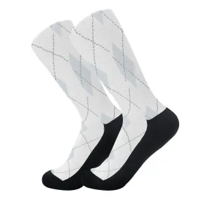 Argyle Pattern Crew Socks